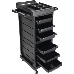 Arbeitswagen Friseur, Friseurwagen Mit Schloss, 7 Etagen Haar Salon Lagerung Trolley Cart mit Rädern, 6 Schubladen Arbeitswagen Friseur Färbung Trolley Rolling Cart, 88 x 50 x 45cm