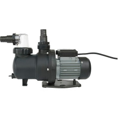 250 W klusais pašiesūcošais cirkulācijas sūknis ar 250 W priekšfiltru. Ideāli piemērots mazākiem dārza baseiniem, burbuļvannām un peldbaseiniem ar tilpumu līdz 22 500 L. Darbojas ar ūdeni līdz +35 °C.