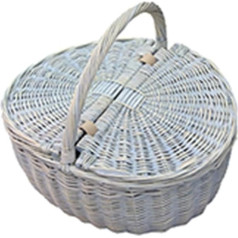 Red Hamper PR011/HOME Provence tukšs piknika grozs ar dubulto vāku, brūns, 24 x 45 x 17 cm