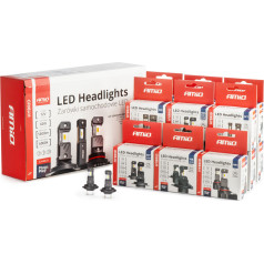 Led auto spuldzes hibrīda sērijas h1 h3 h4 h7 hb3 hb4 6000k canbus 16 kpl.  -04120
