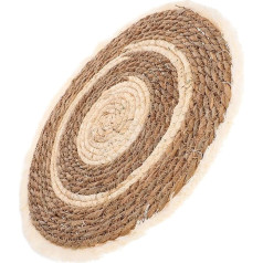 Garneck Placemat Coaster ēdamgalda paklājiņi Kājslauķi apaļš austs Coaster austs kauss paklājiņš kafijas tases paliktņi ēdamgalda paklājiņi japāņu stils 38c Cattail zāle