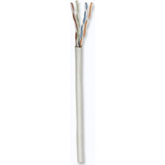 Vītā pāra instalācijas kabelis utp cat6 cca vads, 23 awg, 305m, pelēks