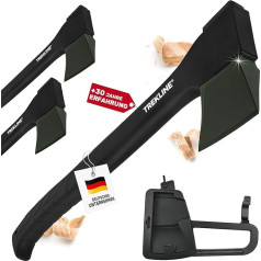 TREKLINE šķelšanas cirvis, šķelšanas āmurs [ErgoFiber™ - Stikla šķiedras stiegrots rokturis], militāri lējies, iekļauts asmens/transporta aizsardzība, nesadalāms pārklājums, augstas kvalitātes tērauda asmens [77 cm; 2,3 kg]