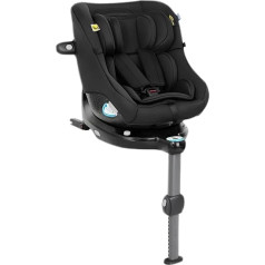 Graco Turn2Me™ DLX i-Size R129, 360° rotējošs autokrēsliņš ar ISOFIX, autokrēsliņš līdz 4 gadu vecumam (40-105 cm), 5punktu drošības jostas un ērtas nolieces pozīcijas, atsperojuma stienis, Twist Lock, melns, pusnakts