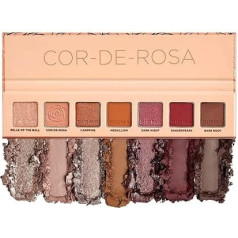 Sigma Beauty Mini acu ēnu palete - Cor-de Rosa - 7 matētas, mirdzošas un metāliskas acu ēnu krāsas - Vegāniskā acu kosmētikas palete ceļošanai - Clean Beauty Produkti