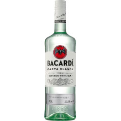 BACARDÍ Carta Blanca White Rum, 37,5% tilp., 150 cl/1,5 L, der legendäre weiße Karibik-Rum aus dem Hause BACARDÍ, perfekt für Cocktails.