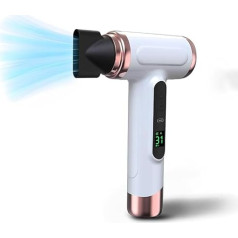 Haartrockner, Föhn mit 360° Drehbarer Düse, Reise-Haartrockner Zum Aufladen über USB, 200 W für Schnelles Trocknen mit 3 Temperatur-Blasmodi für Trocknungs- und (WHITE)