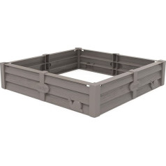 Smoby - 2-in-1 kvadrātveida dārzs - smilšu kaste vai dārzeņu dobe - rotaļu namiņa piederumi - 76 x 76 cm - ar segumu - pārstrādāta plastmasa
