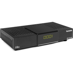 TechniSat HD-S 223 DVR Kompakts HD satelīta uztvērējs ar USB ierakstīšanas funkciju (Sat DVB-S2, HDTV, HDMI, USB multivides atskaņotājs, programmu saraksts, miega taimeris, 7 dienu EPG atbalsts, tālvadības pults), melns