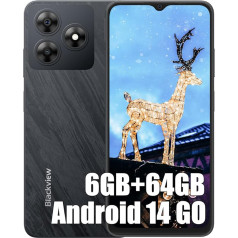 Blackview Wave 8C Android 14 Mobilais tālrunis bez līguma, Octa Core 6GB + 64GB + 2TB SD, 6,56