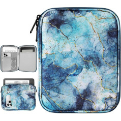 Vinabilia 6-7 collu uzmavas futrālis 7 collu Kindle Paperwhite un Kindle Colorsoft Signature Edition, 6 collu Kindle 11th Gen, 6,8 collu Kindle Paperwhite, Kindle Oasis e-lasītājs, marmora zils