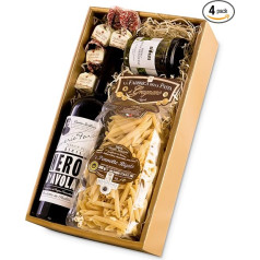 Dāvanu kaste I Dāvanu komplekts - romantiskas vakariņas diviem (Pasta di Gragnano, sarkanvīns, Pesto, Tartufi) ar itāļu delikatesēm