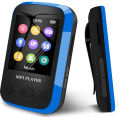 MP3 atskaņotājs Bluetooth 5.0 sporta mūzikas atskaņotājs - 32 GB MP3 atskaņotājs ar 1,7 collu TFT ekrānu | Atbalsta līdz 128 GB TF/Micro SD karti | E-grāmata, balss ierakstīšana, komplektā austiņas FM radio