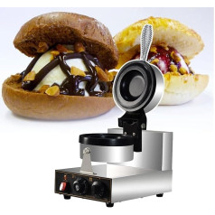 HCAUYNN Gelato Panini prese maizes ceptuvēm, sviestmaižu olu burgeru mašīna, ar temperatūras un laika kontroles pogām, saldējuma saloniem, 110 V