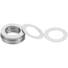DQZRTUECA Flache Unterlegscheiben für Dichtungen, 10 Stück/100 Stück, M 3 A M40, flache Unterlegscheiben aus Edelstahl, ultradünne Dichtung (M10x18, 20 Stück, 0,5 mm dick)