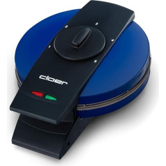 Cloer 2632 Pusmēness mašīna ar Austrumfrīzlandes ģerboni plāniem, kraukšķīgiem kruasāniem, 750 W, cepšanas virsma 14,5 cm diametrā, brūnēšanas pakāpe ar regulējamu iestatījumu, zila.