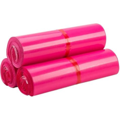 WENYOG Versandtaschen 100 Stück rosa undurchsichtige PE-Kunststoff-Express-Umschläge, Aufbewahrungsbeutel, Selbstklebende Siegel, Kurier-Einweg-Recyclingbeutel(30x42cm)