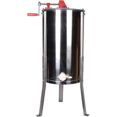 Manuālā medus sviede no nerūsējošā tērauda, 2 rāmju medus separators, medus centrifūgas ekstraktors ar caurspīdīgu vāku, medus bungas virpinātājs ģimenēm un bišu dravām, 2 rāmji.