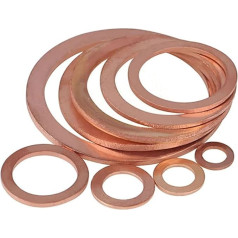 Cietās misiņa vara paplāksnes Copper Un 50 gab M5 M6 M8 M10 M12 M14 M16 M18 M20 M22 Cietās vara paplāksnes Paplāksne Plakana gredzena blīve Starplikas blīve Vienkārša
