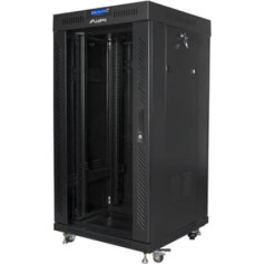 Stelāžas skapis 19 collu 22u 600x600mm melns lcd
