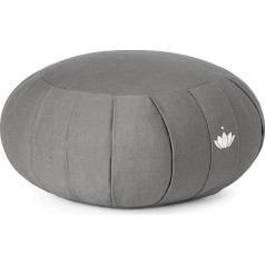 Lotuscrafts Zafu Zen meditācijas spilvens Jogas spilvens Sēdekļa augstums 15 cm Joga Zafu spilvens ar speltas pildījumu Mazgājams pārvalks Izgatavots no organiskās kokvilnas GOTS sertificēts ar izšuvumu