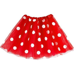 Tull Rock | Tull Skirt | Mouse svārki sarkanā krāsā ar baltiem punktiņiem meitenēm Mouse, sarkans