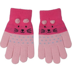 fashionchimp Handschuhe für Kinder, warm und flauschig mit Katzen-Motiv, Strickhandschuhe, Fingerlinge 1-3 gadu vecumā