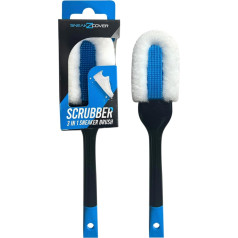 SneakZcover Scrubber 3-in-1 Sneaker apavu tīrīšanas birste baltiem un tumšiem apaviem (2 birstes, 1 skrāpis) - Premium apavu birste apavu tīrīšanai - Sneaker tīrītājs un tīrīšanas birste apavu tīrīšanai