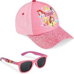Disney bērnu bezbola cepure, cepure un saulesbrilles meitenēm, princeses cepure meitenēm no 3 gadiem, viens izmērs, rozā krāsā