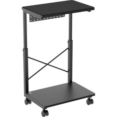 Augstumā regulējams CPU datora ratiņi ar plauktu līdz 80 kg, pārvietojams datora ratiņi ar glabāšanas vietu, elastīgi ar riteņiem, ūdensizturīgs plaukts, RS430