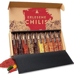 TIMBER TASTE® Scharfes Chili Gewürze Geschenkset für Männer & Frauen [BIS 700 000 SCOVILLE] - Das 10er-SET mit vollem Schärfespektrum - Besonderes Chili Set Geschenke für Männer & Schärfeliebhaber