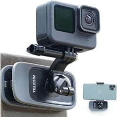 TELESIN magnētiskais stiprinājums ar rotējošu mugursomas klipsi ar tālruņa turētāju GoPro Insta360 piederumiem, somas plecu siksnas stiprinājums priekš Go Pro Max Hero 12 11 10 9 Insta 360 DJI Action Bike motociklam