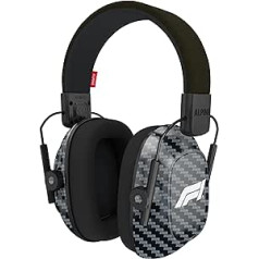 AAlpine Racing Pro Earmuff F1® ausu aizsargi pieaugušajiem — atkārtoti lietojami ausu aizsargi motosporta pasākumiem un trokšņainai videi — trokšņa samazināšana par 26 dB — augstas kvalitātes ogleklis