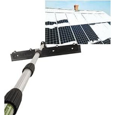 Professional Photovoltaic Telescopic Pole Set - Snow Removal on PV System with Telescopic Pole + Snow Shovel + Grip Protector (10 m Set)