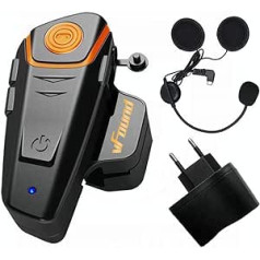 Qaurora BT-S2 1000 m Bluetooth austiņas Ūdensizturīgas BT Motociklu ķiveres Domofona Austiņas 2 vai 3 braucējiem un 2,5 mm audio rācijai GPS brīvroku MP3 atskaņotājs FM radio