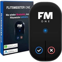 Flitsmeister ONE ātruma kameras signalizācija automašīnām — brīdina par ātruma kamerām un bīstamām situācijām — ar CarPlay saderīga Flitsmeister lietotne — tiek palaists automātiski — vairāk nekā 9 miljoni lietotāju — nav 