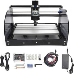 RATTMMOTOR CNC 3018 Pro Max gravēšanas mašīna, 420 x 350 x 270 mm, 3 asis GRBL, ER11 vadības sistēma PVC PCB kokgravēšanai, DIY gravieris, frēzēšanas mašīna