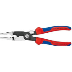 Knipex Elektro-Instalationszange schwarz atramentiert, mit Mehrkomponenten-Hüllen 200 mm (SB-Karte/Blister) 13 92 200 SB