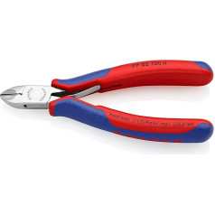 Knipex Elektronik-Seitenschneider mit eingesetzter Hartmetallschneide mit Mehrkomponenten-Hüllen 120 mm 77 02 120 H