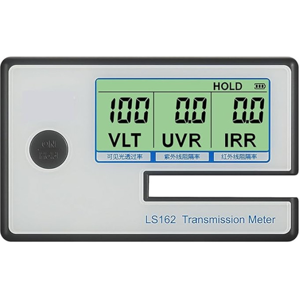 Solarfilm-Transmissionsmesser LS162 Fenstertönungsmesser Gefilmter Glastester VLT-Durchlässigkeitsmesser UV-IR-Unterdrückungsmesser