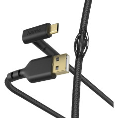 Hama 00187215 Stand Charging/Data Cable, Micro-USB 1.5m black