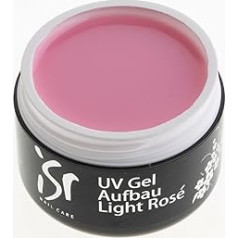 Isr Nail Care ISR UV želeja Gel Building Light Rose Pink Milky Medium Viscosity No Heat Development Honey Effect Builder Gel Builder Perfect Hold