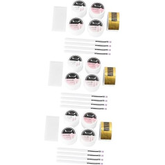 Minkissy 3 komplekti Pagarināšanas komplekts Nail Gel Kit De Manicura Pirkstu pagarinājuma lentes kartes nagu nostiprināšanai Nagu mākslas birste Nagu mākslas instrumenti ABS nagi Plastmasas manikīrs