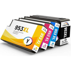 Colorfly 953XL Jaunākais čipa 953 XL daudzpakas drukas kasetnes, kas saderīgas ar HP 953 953XL priekš HP Officejet Pro 8710 7740 7720 8210 8720 7730 8218 8715 8718 8718 8725