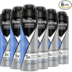 Rexona Dezodorants izsmidzināms vīriešiem Cobalt Dry - antiperspirants ar 48 stundu aizsardzību pret stipru svīšanu un ķermeņa aromātu - 150 ml (6 gabaliņu iepakojums)