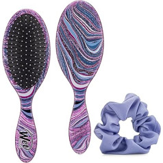 Wet Brush Swirl Detangle & Style Kit, подарочный набор, включающий оригинальный детанглер и скручиватель для волос - безболезненный аксессуар для укладки 