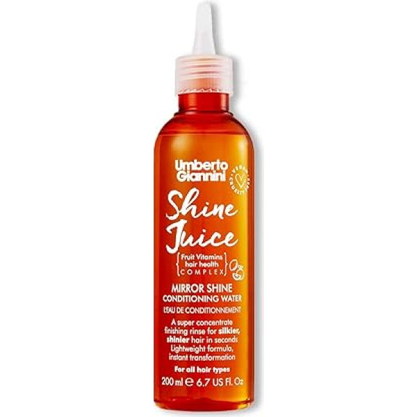 Umberto Giannini Super sulas Kondicionējošais ūdens Skalošanas līdzeklis 200 ml Shine Juice Kondicionējošais ūdens