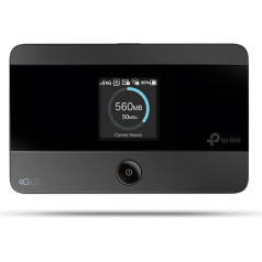 TP-Link M7350 mobilais bezvadu maršrutētājs (4G/LTE līdz 150Mbit/s lejupielādes/50Mbit/s augšupielādes, hotspots, Cat4, 2000mAh akumulators, LCD displejs, saderīgs ar visām Eiropas SIM kartēm), melns