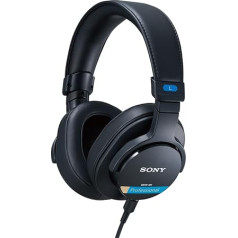 Sony MDR-M1 studijas slēgtās austiņas - vadu īpaši platjoslas atskaņošana (5Hz-80kHz), ideāli piemērotas studijas ierakstiem un miksēšanai, vieglas (216g), 2 noņemami kabeļi, melnas krāsas