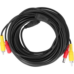 CCTV Audio Video Cable RCA + DC Connection 2 in 1 Video Power Cable for Surveillance Camera DVD Player (20 m)